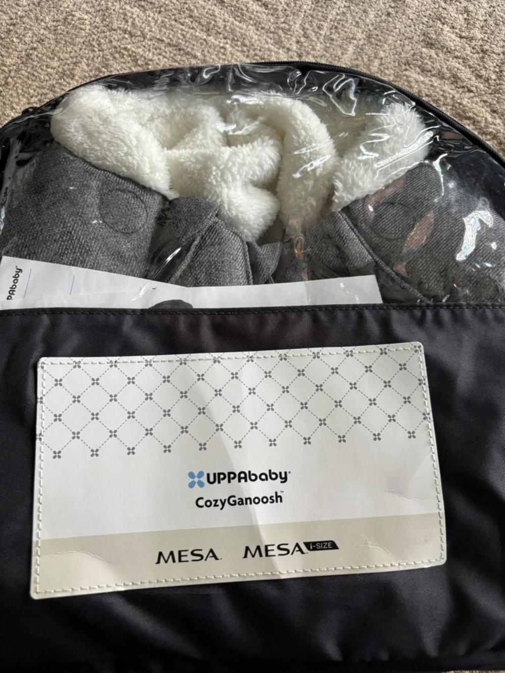 UPPAbaby CozyGanoosh Infant Car Seat Cover - charcoal Melange